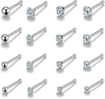 16pcs 20g Stainless Steel Nose Stud for Women 20g Nose Ring Surgical Steel for Men Body Piercing Jewelry - Image 13