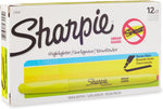 Sharpie Accent Pocket-Style Highlighters, Fluorescent Yellow , Chisel Tip, Dozen - 27025 - Image 1