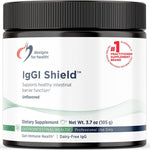 Designs For Health IgGI Shield Powder front view bottle for dairy-free gut health