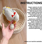 QBLEEV medium poultry diaper adjustable buckle close up