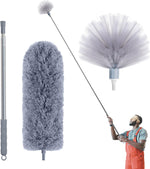 IVYROLL Cobweb Duster & 100'' Microfiber & Chenille Ceiling Cleaner Kit | Reusable Feather Duster with Extension Pole, Bendable, Washable - Image 9