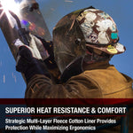 Lincoln Electric heavy duty MIG welding gloves side angle view