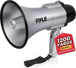 Pyle portable megaphone speaker front view and speaker grille