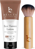Beauty by Earth face tanner front view bottle packaging