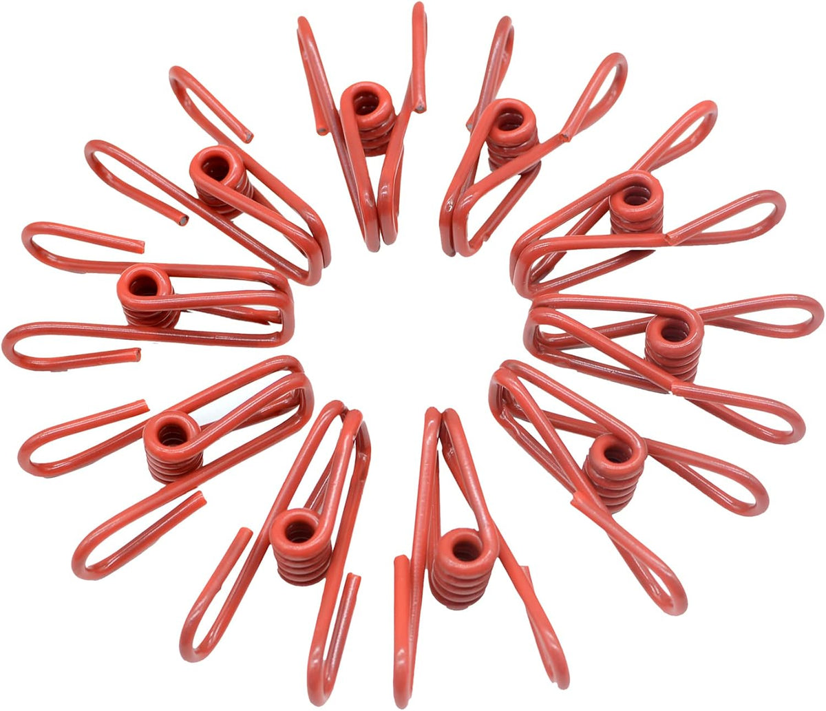 Yansanido 30 Pcs 2 Inch Red Chip Clips front view utility clips