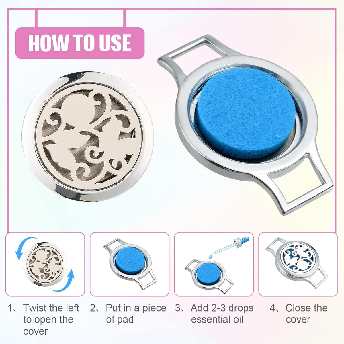 Full gift set layout including locket frames and multiple leather strap colors