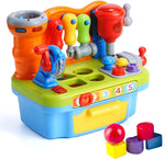 Woby multifunctional musical learning tool workbench toy front view interactive toddler playset