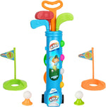 Liberry toddler golf set with cart and clubs front view