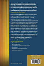 Steven Weinberg Lectures On Quantum Mechanics Textbook Back Cover