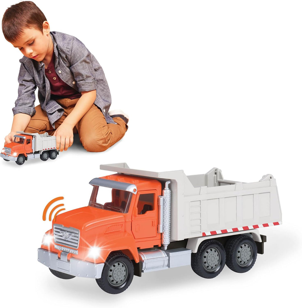 Driven by Battat - 7-Inch Backhoe Loader Toy with Lights & Sounds, Movable Parts, Construction Vehicle for Boys & Girls, Durable Design, Realistic Details, 3+ Years Toy for Kids - Image 15