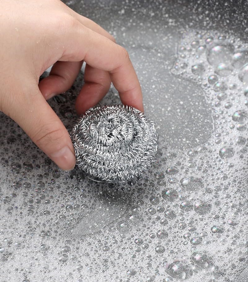 Six piece pack of ClaryMed silver metal scouring pads
