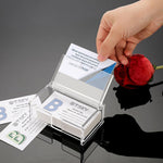BTSKY acrylic business card holder filled with cards