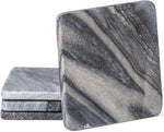 Thirstystone natural marble square coasters front view