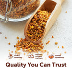 Micro Ingredients bee pollen granules product pouch back label view