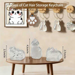JYMLWWR cat fur memory charm keepsake container being filled with a small lock of pet hair.