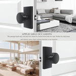 Hiemey modern rectangular backplate and round knob set