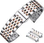 Stainless Steel Watch Band Straight & Curved End 14mm 16mm 18mm 19mm 20mm 21mm 22mm 23mm 24mm Premium Polished Metal Watch Band Bracelet Universal Smartwatch Replacement Strap Men Women - Image 12