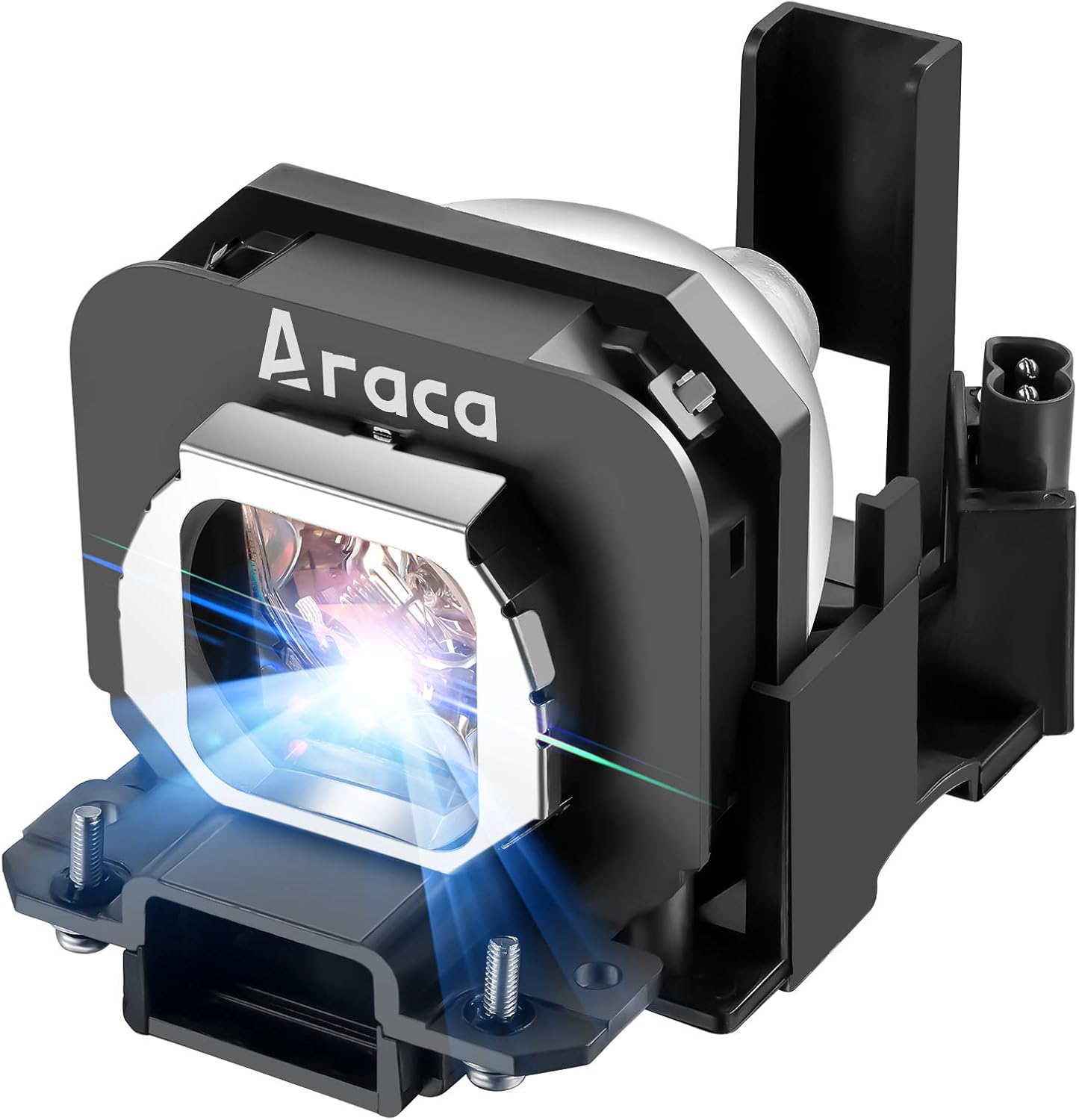 Araca ET-LAX100 replacement projector lamp showing front view of the bulb assembly.