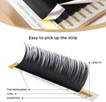 LASHVIEW 0.20 Thickness Silk D Curl Fake Eyelash Extensions Mixed Tray 8-15mm Natural Thick Lashes Individual Semi-Permanent Eyelashes Application for Professional Salon Use - Image 5