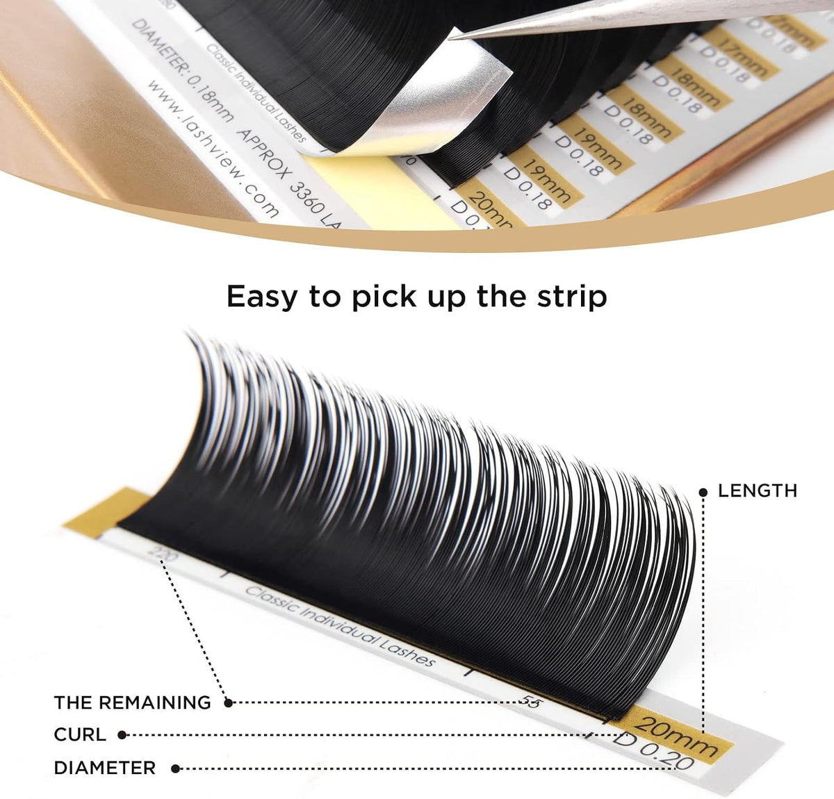 LASHVIEW 0.20 Thickness Silk D Curl Fake Eyelash Extensions Mixed Tray 8-15mm Natural Thick Lashes Individual Semi-Permanent Eyelashes Application for Professional Salon Use - Image 5