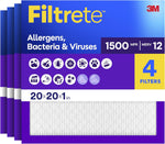Filtrete 12x12x1 Air Filter, MERV 12, MPR 1500, Allergens, Bacteria & Viruses, 3-Month AC and Furnace Filters, Cleaner Air, Reliable Airflow, 4 HVAC Filters (Actual Size 11.81 x 11.81 x 0.78 in) - Image 14