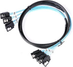 ADCAUDX SATA-III cable front view showing 4-piece bundle