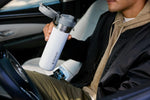 Wide mouth opening view of Stanley vacuum insulated tumbler.