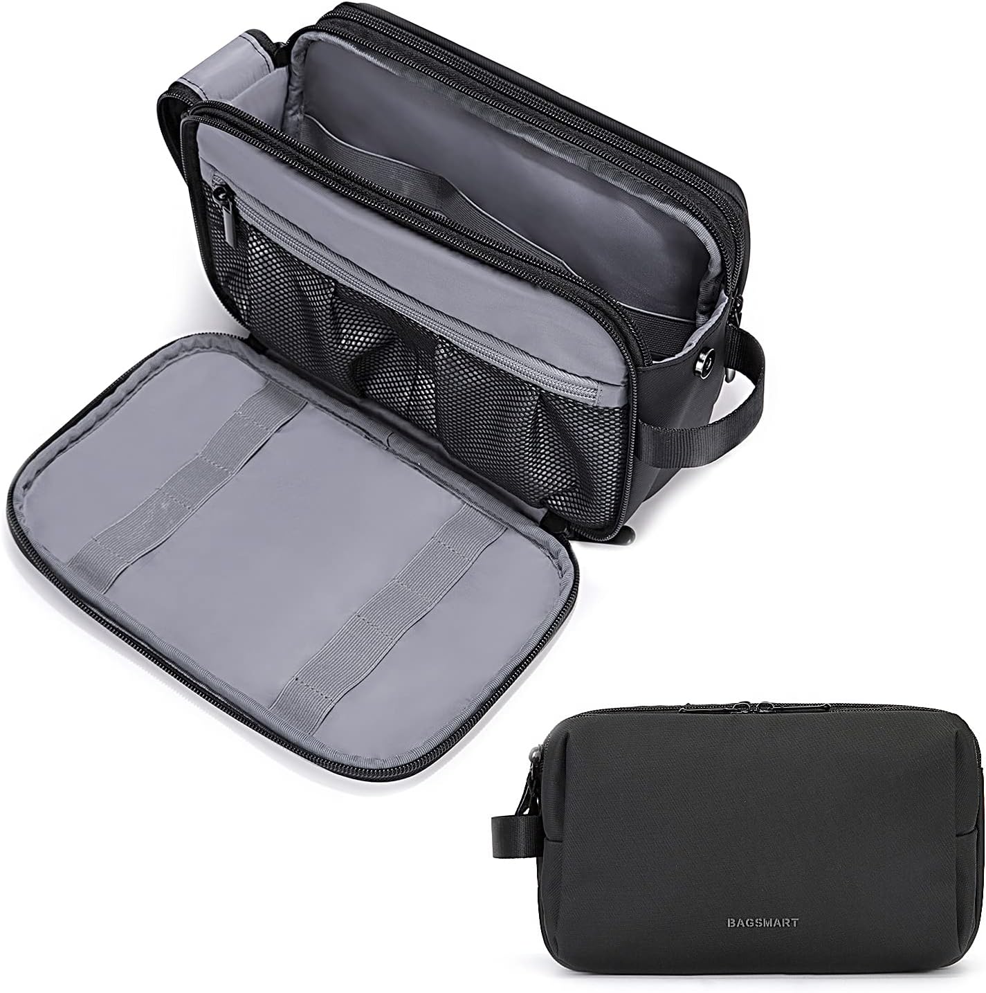 Bagsmart toiletry bag for men front view travel organizer