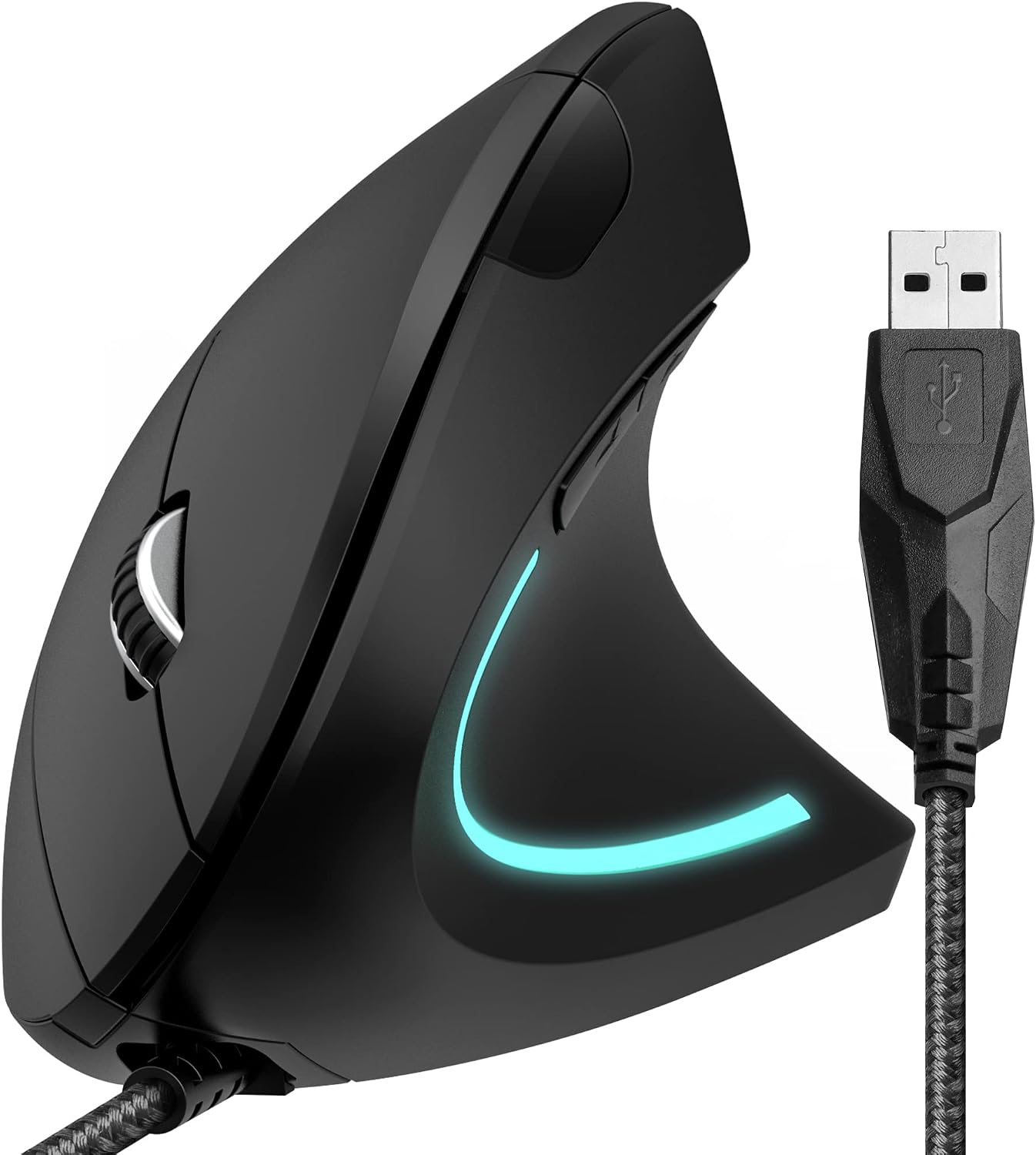 Delton S12 ergonomic vertical wired mouse front view