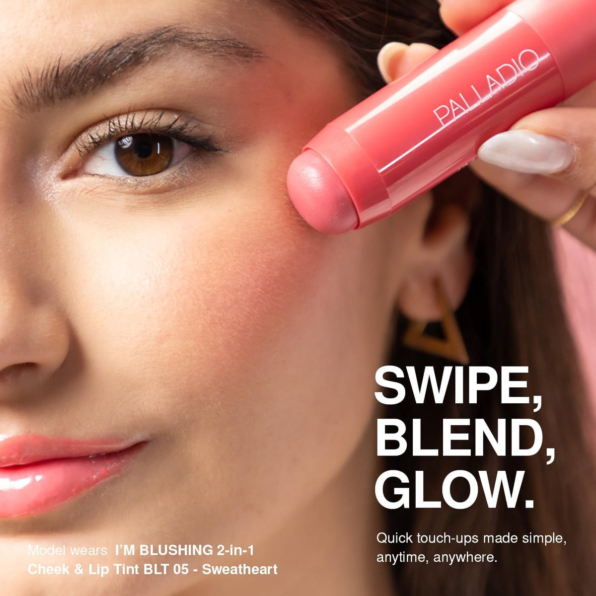 Palladio 2-in-1 beauty product back label with ingredients