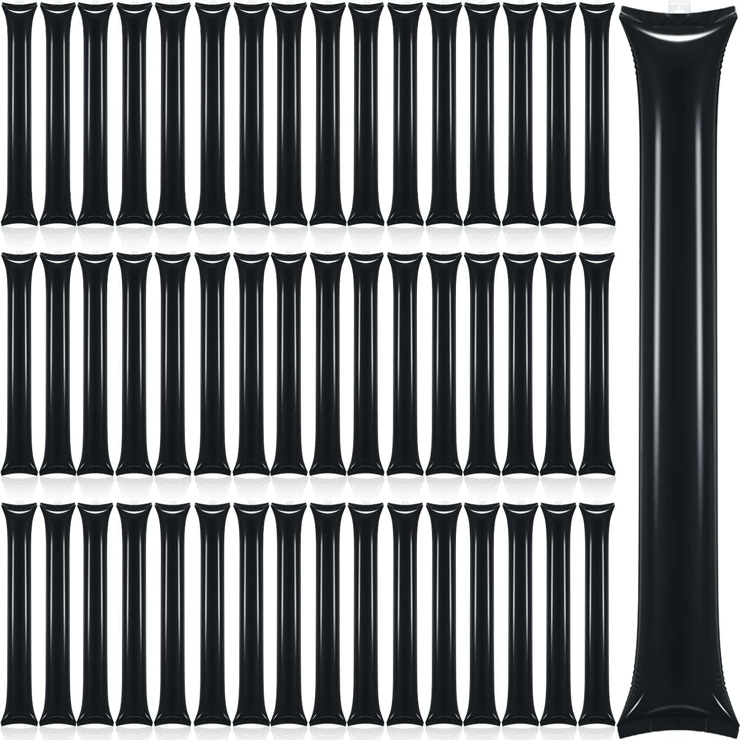 Civaner 48 Pieces Black Thunder Sticks front view