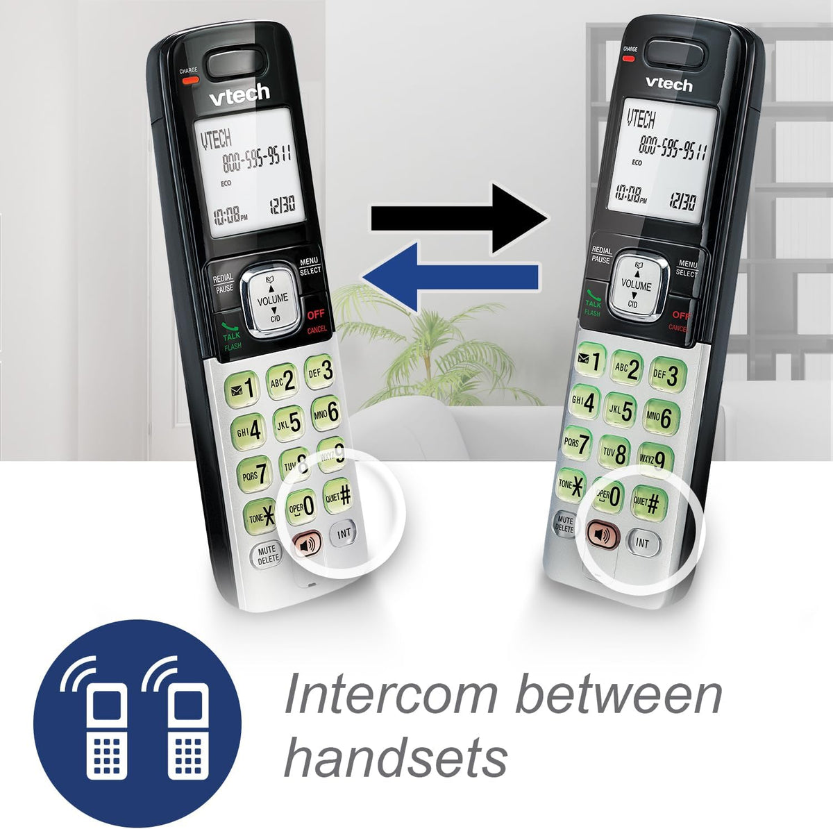 VTech phone illuminated backlit keypad