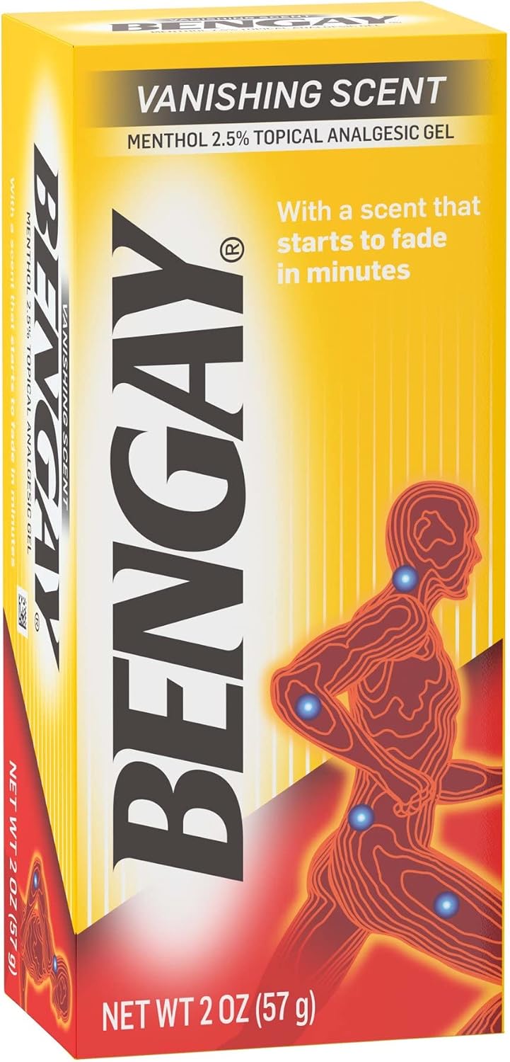 Authentic Bengay USA imported pain relief gel packaging