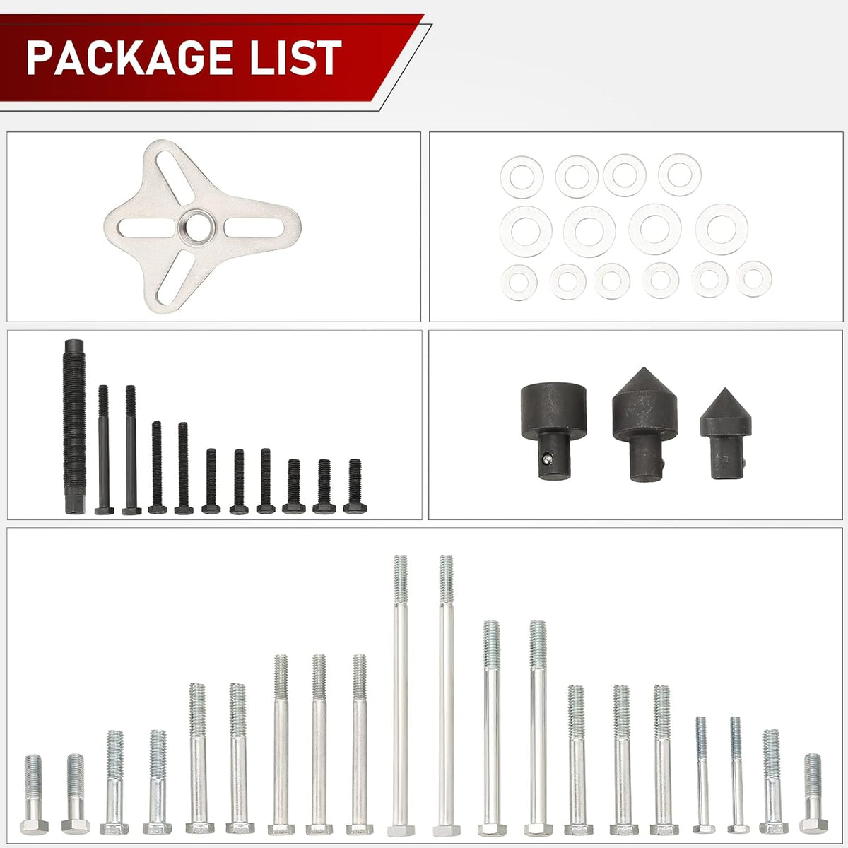 ATPEAM 46 pieces puller kit carrying case layout
