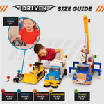 Driven by Battat toy vehicle side profile with movable parts