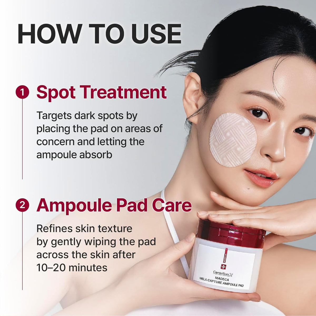 Centellian 24 Madeca Mela Capture Ampoule Pad back label details