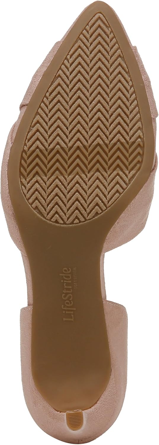 LifeStride Abby footwear angled shot displaying microsuede finish