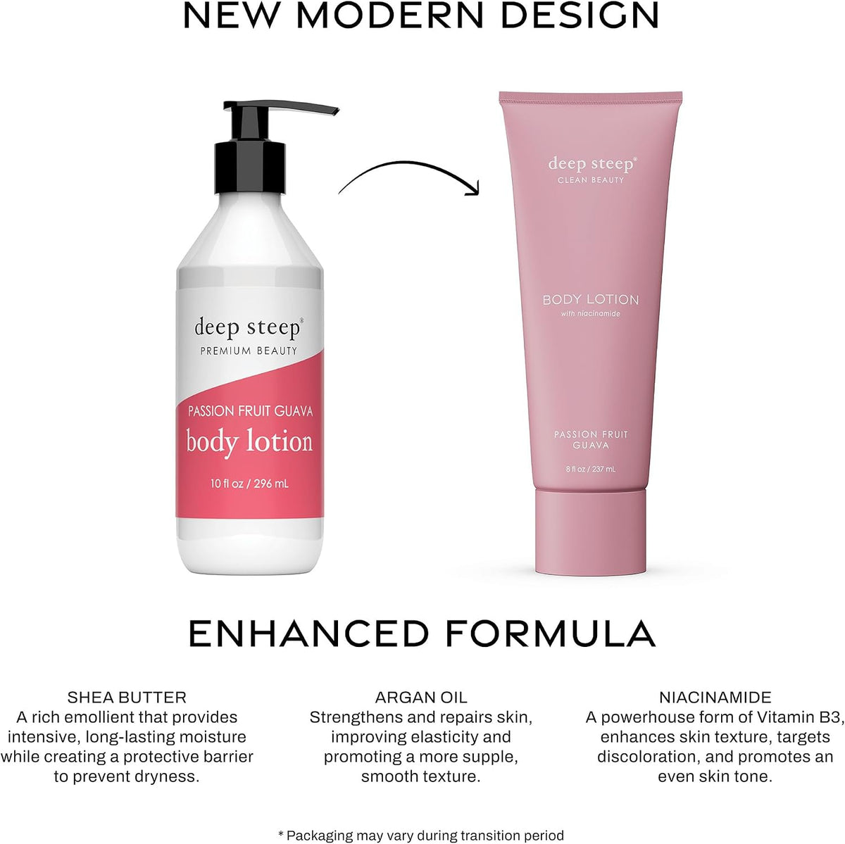 Deep Steep vegan body moisturizer key ingredients label detail