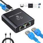 Hrsdeie Gigabit Ethernet Splitter front view with ports