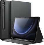 JETech Samsung Galaxy Tab S10 Lite folio case in black front view showing slim profile cover