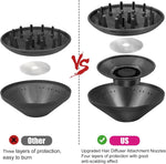 Close-up of heat-resistant insulation material on Chuancheng hair dryer adapter set