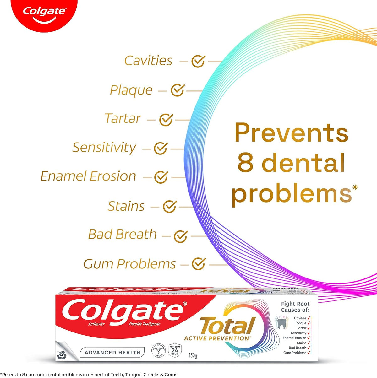 Colgate Total Advanced Health Toothpaste active ingredient highlights