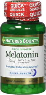 Natures Bounty melatonin packaging and safety seal illustration