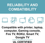 On-Q Cat 6 networking cable profile displaying flat ribbon form factor