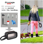 Telescopic pet urine collector handle showing zero to ninety degree adjustable angle head