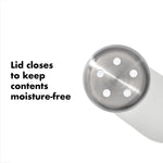 OXO good grips salt and pepper shakers angled view