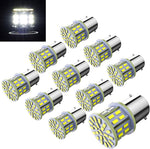 Efoxcity twelve volt eleven fifty six white LED bulbs front view ten pack packaging