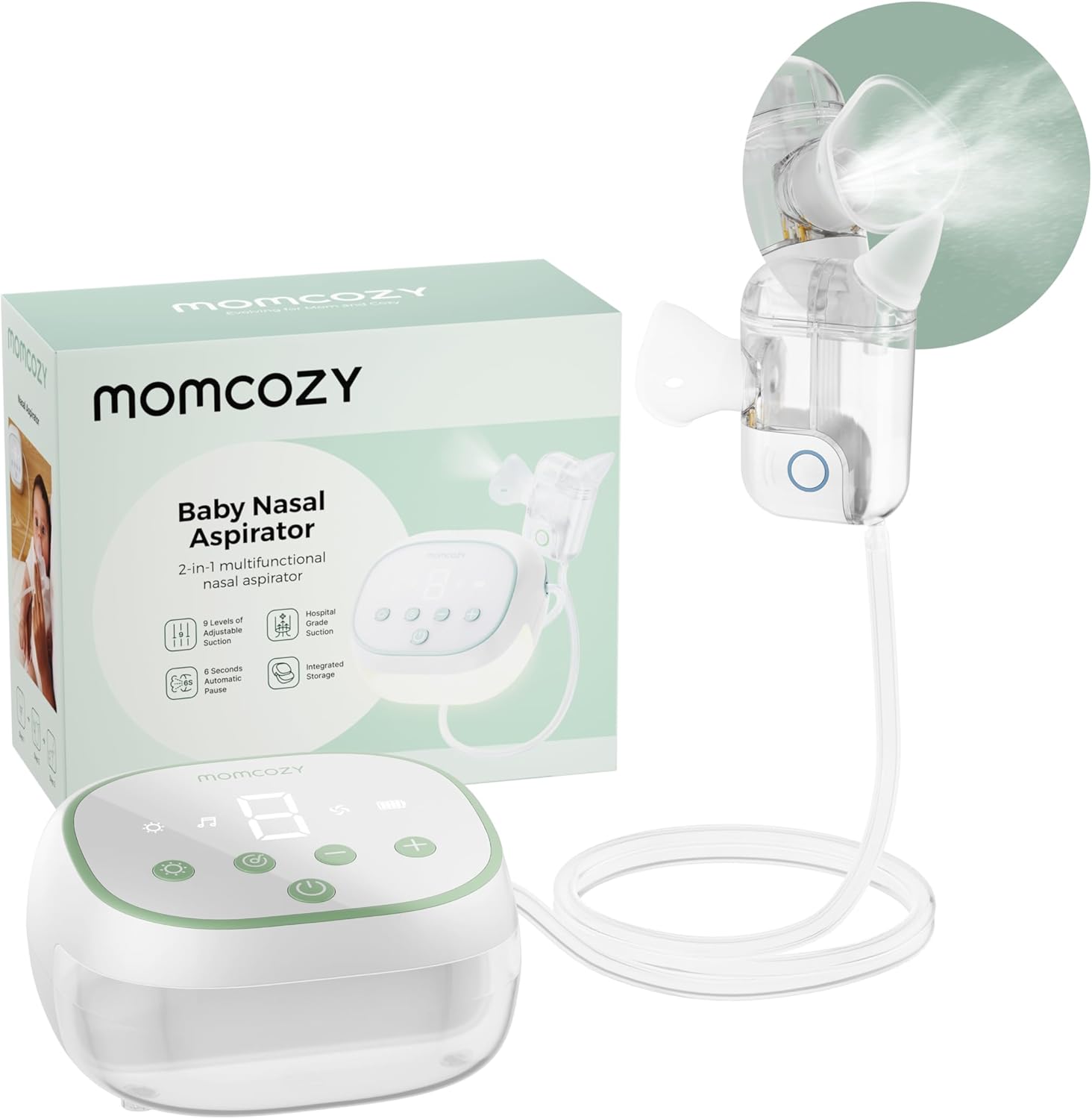 Momcozy BreezyClear Pro nasal aspirator front view