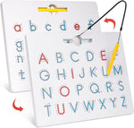 Gamenote double sided magnetic letter board front view for kids