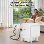 Adjustable gray hose for pet enclosure exhaust systems